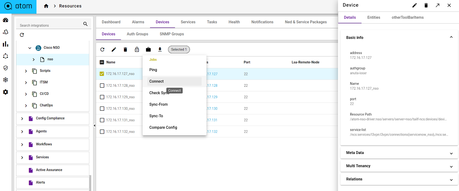 ATOM CISCO NSO Integration fig. 8